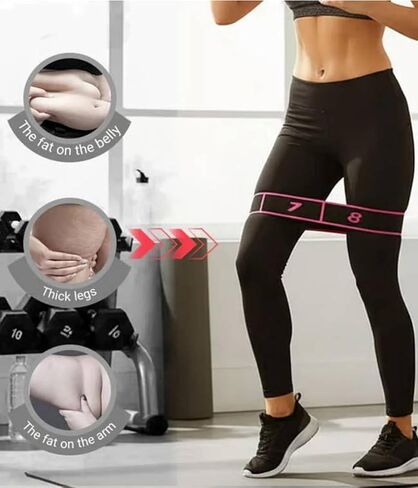 Fitness Resistance Bands for Stretching, Stretch Band for Working Out, Numbered 8 Section Adjustable Elastic Strap, Yoga Pilates Flexibility Training, Multifunction Full Body Leg Stretcher in Kuwait