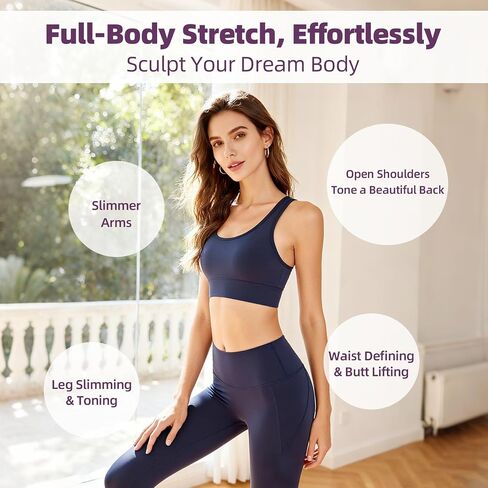 Figure 8 Resistance Band with Handles - 3 Pack Elastic Exercise Bands for Yoga, Pilates, Stretching, Physical Therapy, Home Gym Workout Equipment for Arm, Back, Shoulder Training in Kuwait