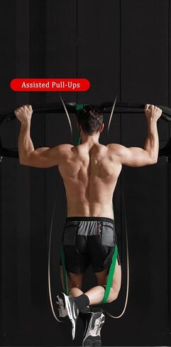 Resistance Bands Set, 5 Levels of Exercise Bands Suitable for Men and Women | Exercise Band for Working Out, Durable, Portable, Gym, Physical Therapy, Yoga, Stretching, Strength Training, indoor, outdoor in Saudi Arabia