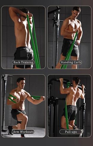 Resistance Bands Set, 5 Levels of Exercise Bands Suitable for Men and Women | Exercise Band for Working Out, Durable, Portable, Gym, Physical Therapy, Yoga, Stretching, Strength Training, indoor, outdoor in Saudi Arabia
