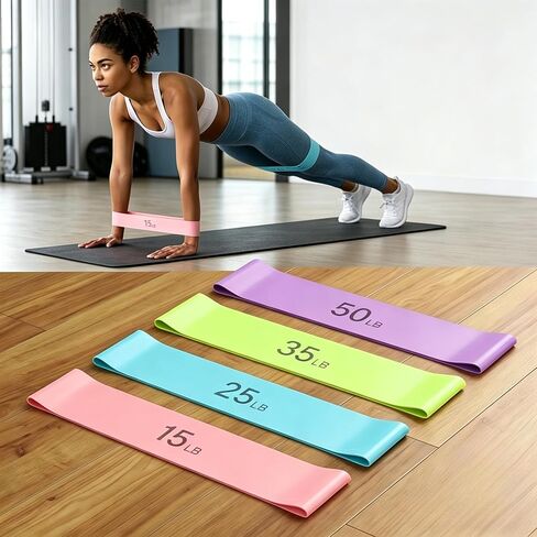 Fabric Elastic Fitness Resistance Bands Yoga Pilates Hip Circle Expander Bands Gym Training Loops Yoga Workout Equipment in Kuwait