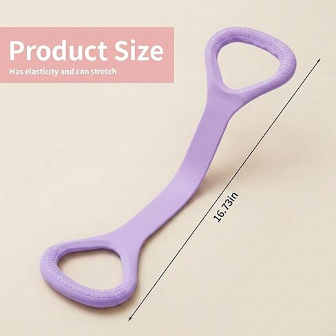 Exercise Stretch Band Set, Resistance Bands for Fitness Workout Yoga Pilates, Elastic Stretch Bands for Home Gym Training, Portable Workout Equipment for Men Women(Purple) in Kuwait