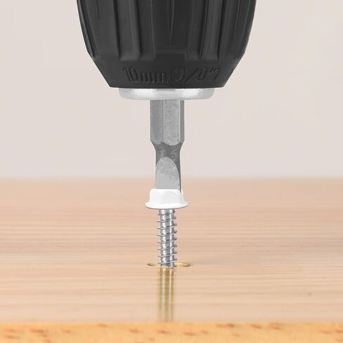 #8 x 2 White Painted Hex Washer Head Self Tapping Screws, Self Piercing Gutter Screws, Socket Bit Included, 100 PCS in Kuwait