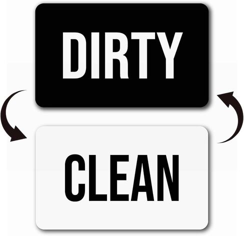 Dishwasher Magnet Clean Dirty Sign, Clean Dirty Magnet for Dishwasher | Double-Sided Dirty Clean Dishwasher Magnet in Kuwait