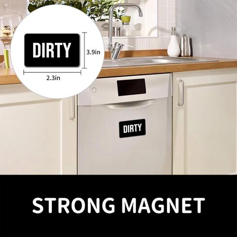 Dishwasher Magnet Clean Dirty Sign, Clean Dirty Magnet for Dishwasher | Double-Sided Dirty Clean Dishwasher Magnet in Kuwait