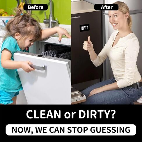 Dishwasher Magnet Clean Dirty Sign, Clean Dirty Magnet for Dishwasher | Double-Sided Dirty Clean Dishwasher Magnet in Kuwait
