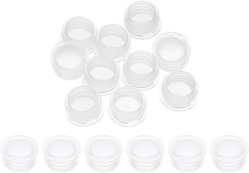 PATIKIL Salt and Pepper Shaker Stoppers 18mm/0.71", 10Pcs Plastic Salt Shaker Plug Replacement with Pull Ring Reusable Clear Round End Cap for Pots Bottles Pipes in Kuwait