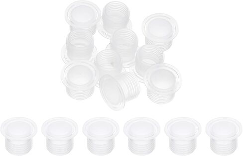 PATIKIL Salt and Pepper Shaker Stoppers 25mm/0.98", 10Pcs Plastic Salt Shaker Plug Replacement with Pull Ring Reusable Clear Round End Cap for Pots Bottles Pipes in Kuwait