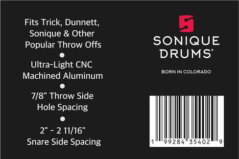 Bead King Snare Throw Off Adapter | For Beaded Snares | 7/8" Hole Spacing — Fits Trick, DW, Sonique & More in Kuwait