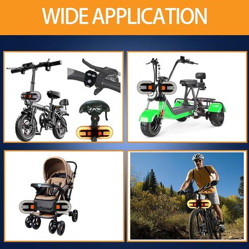 Bike Turn Signals, Turn Signals for ebike with Horn, Bike Tail Light 5 Modes Waterproof Strobe Front and Rear Bike Lights, USB Charging Remote Control Splited/Integrated. (2pcs Lights) in Kuwait