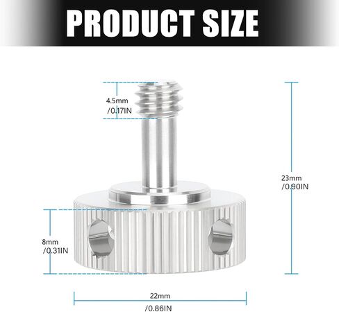 Nonslip Steel 1/4 Threaded Knob Knurled Knob Screw Adapter for Quick Setups of Photography Equipment Without Tool Hand Tight Photography Screw in Kuwait