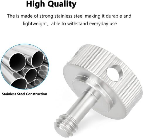 Nonslip Steel 1/4 Threaded Knob Knurled Knob Screw Adapter for Quick Setups of Photography Equipment Without Tool Hand Tight Photography Screw in Kuwait