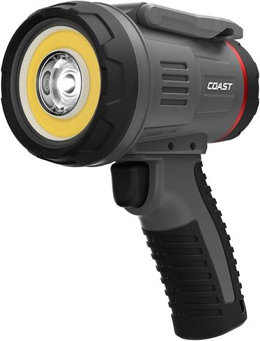 Coast LS20R 2500 Lumen مصباح كشاف مقاوم للماء قابل لإعادة الشحن، 1/4 ميل راند، وقت تشغيل 20 ساعة، عوارض بقعة وفيضانات، IP67، يطفو في الماء in Kuwait