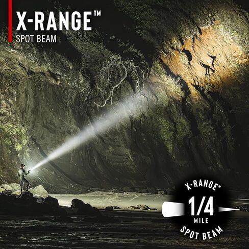 Coast LS20R 2500 Lumen مصباح كشاف مقاوم للماء قابل لإعادة الشحن، 1/4 ميل راند، وقت تشغيل 20 ساعة، عوارض بقعة وفيضانات، IP67، يطفو في الماء in Kuwait
