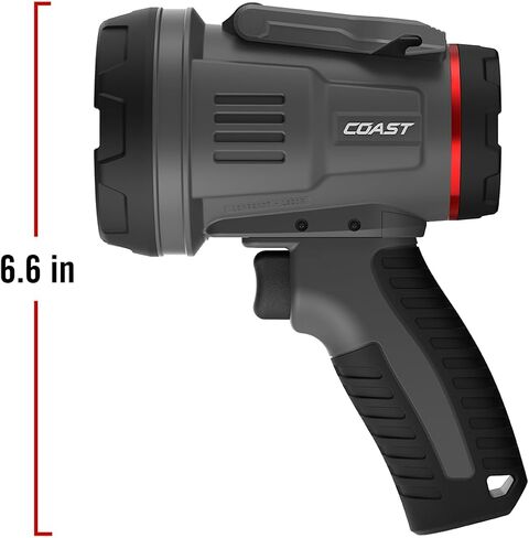 Coast LS20R 2500 Lumen مصباح كشاف مقاوم للماء قابل لإعادة الشحن، 1/4 ميل راند، وقت تشغيل 20 ساعة، عوارض بقعة وفيضانات، IP67، يطفو في الماء in Kuwait