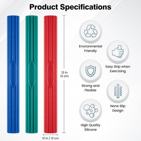 Flex Therapy Bar, Grip Strength Trainers set Resistance Bars for Tennis Elbow & Grip Strength, Color-Coded Therapy Bars for Tendinitis, Wrist,Forearms Pain in Kuwait