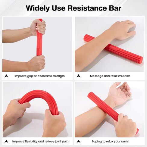 Flex Therapy Bar, Grip Strength Trainers set Resistance Bars for Tennis Elbow & Grip Strength, Color-Coded Therapy Bars for Tendinitis, Wrist,Forearms Pain in Kuwait