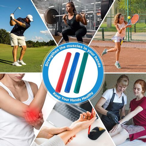 Flex Therapy Bar, Grip Strength Trainers set Resistance Bars for Tennis Elbow & Grip Strength, Color-Coded Therapy Bars for Tendinitis, Wrist,Forearms Pain in Kuwait