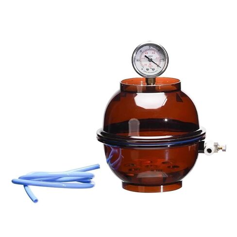 Brown Plastic Vacuum Desiccator (150ml) - Lab-Grade with Pressure Gauge & Single Valve, Chemical Preservation Container for Lab Samples in Kuwait
