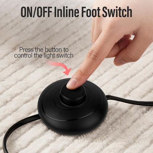 3 Pack Foot Switch, Spring On/Off Foot Switch for Floor Lamp, AC 125V/3A Foot Control Switch for Table Lamp, Floor Lamp, String Light, Home Lighting Replacement in Kuwait