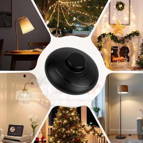 3 Pack Foot Switch, Spring On/Off Foot Switch for Floor Lamp, AC 125V/3A Foot Control Switch for Table Lamp, Floor Lamp, String Light, Home Lighting Replacement in Kuwait