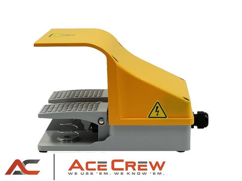 AceCrew 2 Pedal Electrical Control Foot Switch with Cover, NO/NC, 250V, 15A - Double Pole Single Throw, Hands Free, Heavy Duty in Kuwait