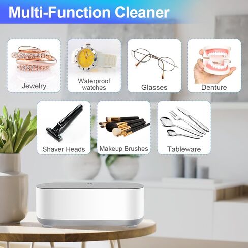 Ultrasonic Jewelry Cleaner, 45kHz Professional Ultrasonic Cleaner Machine with Timer & Control, Ultrasonic Cleaner for All Jewelry, Silver, Dentures, Gold, Glasses, Retainer in Kuwait