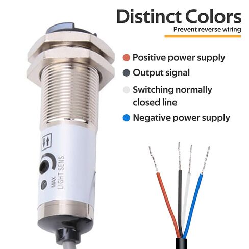 CDD-11N 10mm Diffuse Reflection Photoelectric NPN NO 4-Wire for Opaque Objects, Transmitting Tube, Copper Plating, IP66 Level in Saudi Arabia