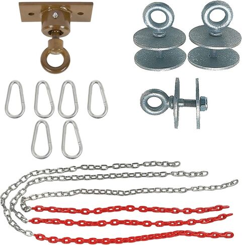 Swing Set Stuff Inc. Light Duty Tire Swivel Kit (Red) & SSS Logo Sticker in Kuwait