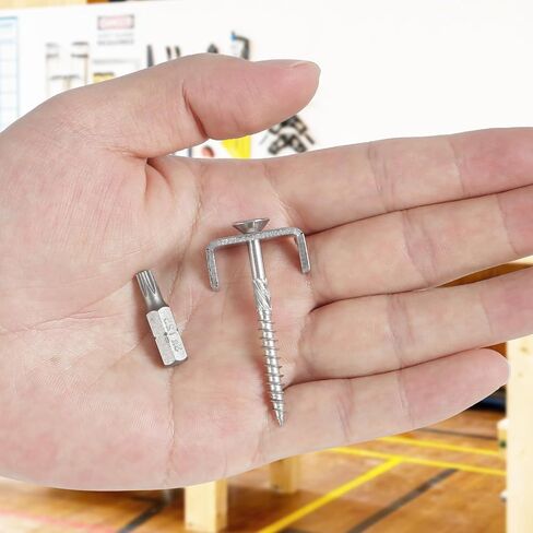 Fence Staples for Wire Fencing, 304 Steel Fence Nails for Mesh and Woven Fencing, Fence Nail Netting Staples Fasteners, 2" Silver 100 Pcs in Kuwait