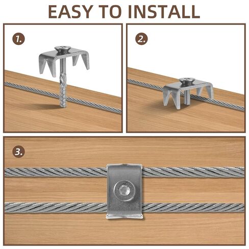 Fence Staples for Wire Fencing, 304 Steel Fence Nails for Mesh and Woven Fencing, Fence Nail Netting Staples Fasteners, 2" Silver 100 Pcs in Kuwait