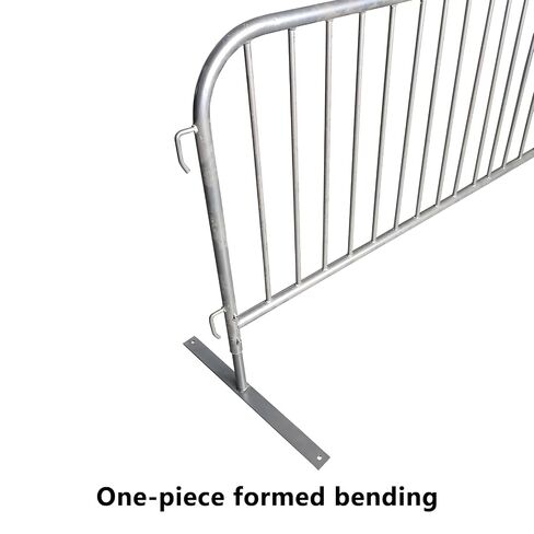 17.6 FT Interlocking Galvanized Crowd Control Barricades, 2 Pack Steel Safety Barriers Fence Frame Guard with Adjustable Height for Events, Construction Sites, Queue Management in Kuwait