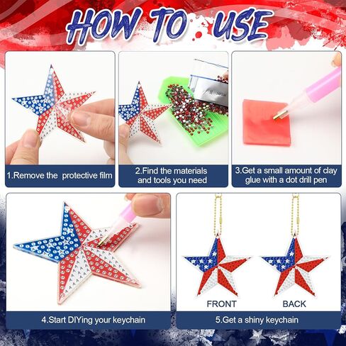 Misdary 20 Pcs 5d Valentine's Day Animals Diamond Painting Keychain DIY Diamond Art Key Chain Key Ring Set with Dot Drill Diamond Painting Tools Double Sided Diamond Art Ornaments DIY Diamond Pendant in Kuwait