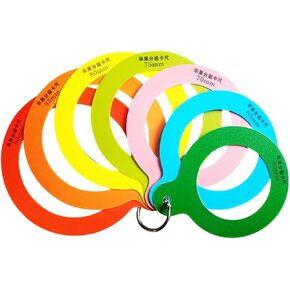Fruit Caliper Portable Measuring Tool Professional Apple Sizing Caliper Fruit Grading Standard Fruit Diameter Ruler with PP Construction, 7 Rings in Kuwait
