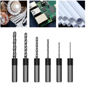 6PCS JM Z22 Mini Drill Bits High Speed Steel Spiral Precision Set Compatible with Hand Twist Mini Electric Drills for Jewelry Beeswax Amber Bracelet Drilling in Kuwait