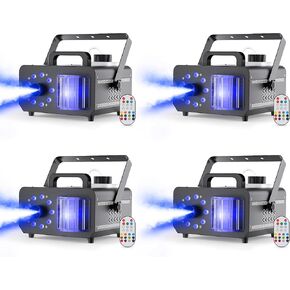 Fog Machine 1200W with 9 RGBW LED Lights, 1200W Professional Smoke Machine, 1L Tank, 3000CFM Output, 14 Colors for DJ Party Stage Wedding Halloween in Kuwait
