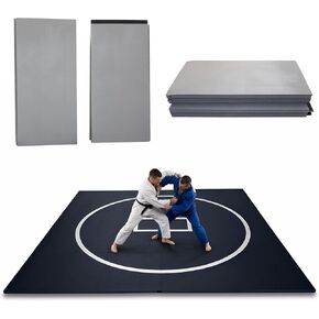 Foldable Wrestling Mat, Thick XPE Foam Martial Arts Training Mat for Home Gym, Non-Slip Shock Absorbing Floor Pad, Jiu Jitsu & Grappling, MMA in Kuwait