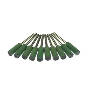10Pcs Rubber Mounted Point Grinding Heads for Rotary Tools – Abrasive Polishing & Deburring Bits for Metal, Glass, Stone & Jewelry Finishing(Cylinder 6mm) in Saudi Arabia