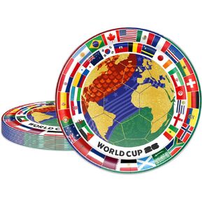 World Cup Football Paper Plate Soccer Theme Disposable Paper Plates for Football Sports Party Table Decorations 9 Inch 20 Pcs in Kuwait
