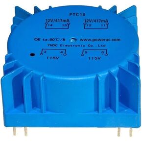 PTC10 for Audio Usage Power 10VA 2x115V 2x7V/2x9V/2x12V/2x15V/2x18V/2x22V Toroidal, Encapsulated PCB Welding(10VA 2x115V 2x12V) in Saudi Arabia