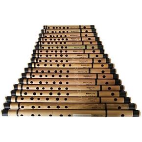 MAHARAJA Bamboo Bansuri Set of 18 Pcs Indian Basic Flute - ABE in Kuwait
