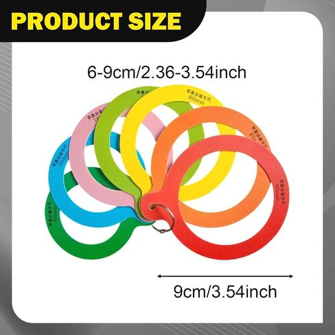 Fruit Caliper Portable Measuring Tool Professional Apple Sizing Caliper Fruit Grading Standard Fruit Diameter Ruler with PP Construction, 7 Rings in Kuwait