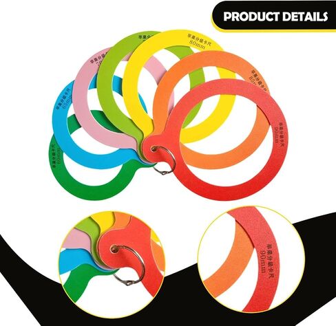 Fruit Caliper Portable Measuring Tool Professional Apple Sizing Caliper Fruit Grading Standard Fruit Diameter Ruler with PP Construction, 7 Rings in Kuwait