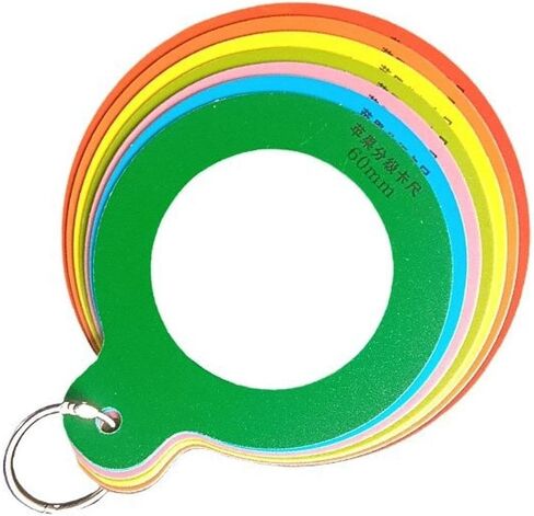 Fruit Caliper Portable Measuring Tool Professional Apple Sizing Caliper Fruit Grading Standard Fruit Diameter Ruler with PP Construction, 7 Rings in Kuwait