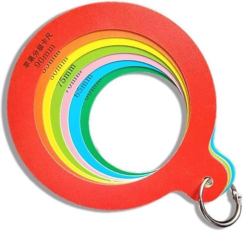 Fruit Caliper Portable Measuring Tool Professional Apple Sizing Caliper Fruit Grading Standard Fruit Diameter Ruler with PP Construction, 7 Rings in Kuwait