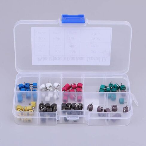 80 Pieces Trimmer with Variable Capacitance Range 8 Values Assortment Complete Build Suitable for Measuring in Kuwait