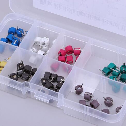 80 Pieces Trimmer with Variable Capacitance Range 8 Values Assortment Complete Build Suitable for Measuring in Kuwait