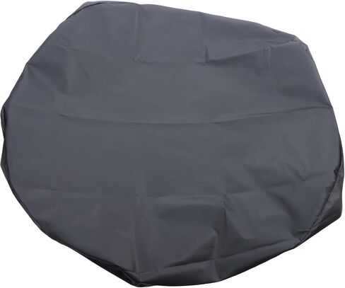 Black 210D Oxford 55 Gallon Drum Cover, 26"" Waterproof Dust Cap Standard Straight-Sided Barrels, UV Resistant Outdoor for Protection Shield (65x10cm) in Kuwait