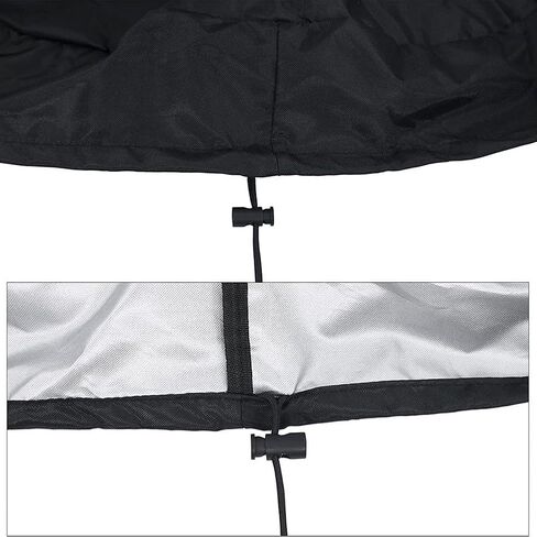 Black 210D Oxford 55 Gallon Drum Cover, 26"" Waterproof Dust Cap Standard Straight-Sided Barrels, UV Resistant Outdoor for Protection Shield (65x10cm) in Kuwait
