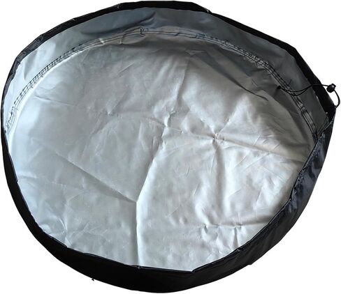 Baoblaze 2X Diameter 65cm Drum Cover with Drawstring Black Oxford Windproof Accessory Industrial Barrel Cover in Saudi Arabia